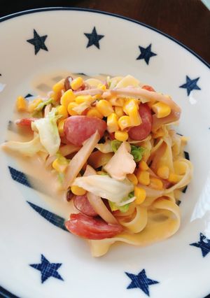 卵牛乳で簡単和風カルボナーラ風パスタ☆-レシピのメイン写真