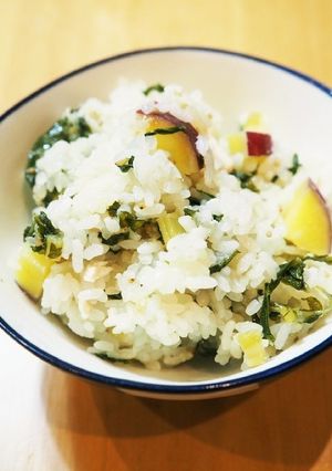 大根の葉とさつまいもの炊き込みご飯-レシピのメイン写真