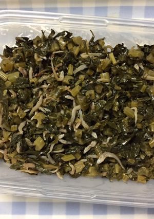 ホットクック で大根の葉炒め-レシピのメイン写真
