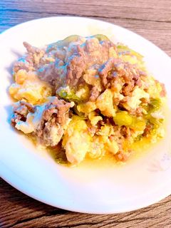 とろっとひき肉のあんかけ卵とじ-レシピのメイン写真