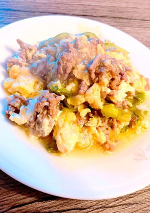 とろっとひき肉のあんかけ卵とじ-レシピのメイン写真
