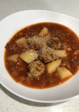 ミートボールのトマトスープ-レシピのメイン写真