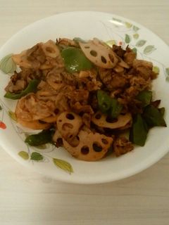 牛肉れんこんピーマンの甘辛炒め-レシピのメイン写真