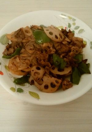 牛肉れんこんピーマンの甘辛炒め-レシピのメイン写真