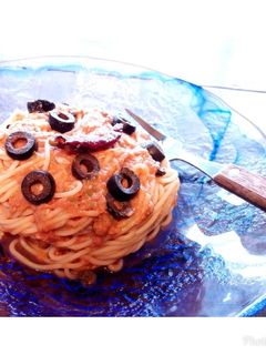 簡単冷製パスタ!ツナの冷製プッタネスカ-レシピのメイン写真
