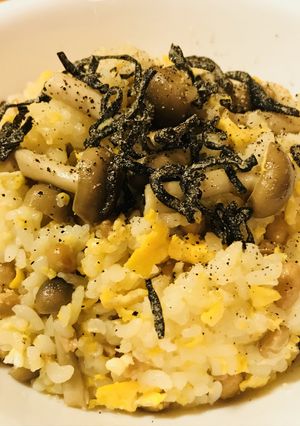 納豆＆きのこのチャーハン-レシピのメイン写真