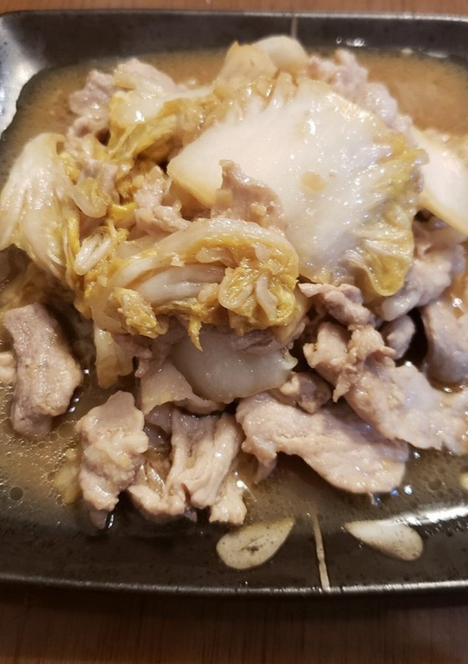 白菜の古漬けと豚肉の炒め物-レシピのメイン写真
