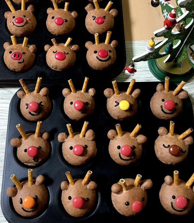 Hb使用 クリスマスにミニトナカイパン☆ by いちかずさママ