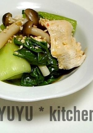 鶏ももと青梗菜のさっぱりサラダ♪-レシピのメイン写真