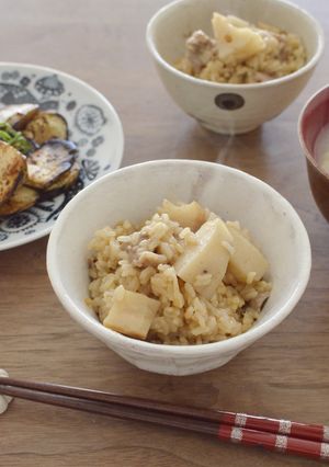 蓮根と豚の炊き込みごはん-レシピのメイン写真