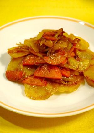 簡単！薄切り野菜のソース炒め-レシピのメイン写真