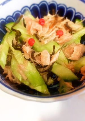 キュウリとツナの塩昆布和え-レシピのメイン写真