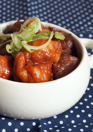 鶏肉とこんにゃくの味噌煮込み-レシピのメイン写真