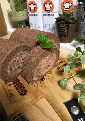 ダブルチョコロールケーキ-レシピのメイン写真