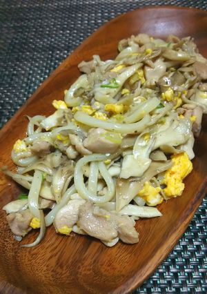 具沢山の鶏塩焼きうどん-レシピのメイン写真