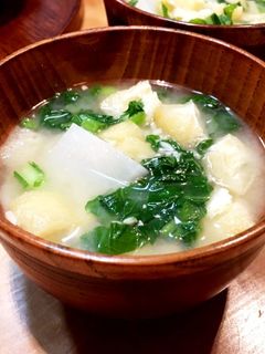 蕪とお揚げさんのお味噌汁-レシピのメイン写真