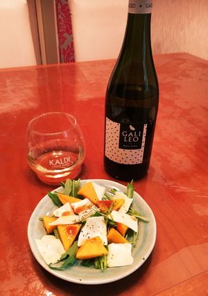 ワインのお供に ＊柿と水菜のサラダ＊-レシピのメイン写真