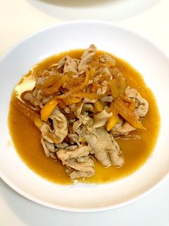 豚肉と柿の生姜焼き-レシピのメイン写真