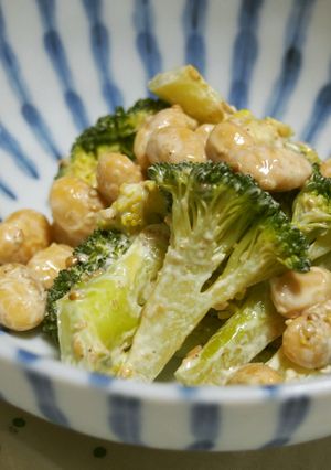 大豆とブロッコリーのごまマヨサラダ♪-レシピのメイン写真