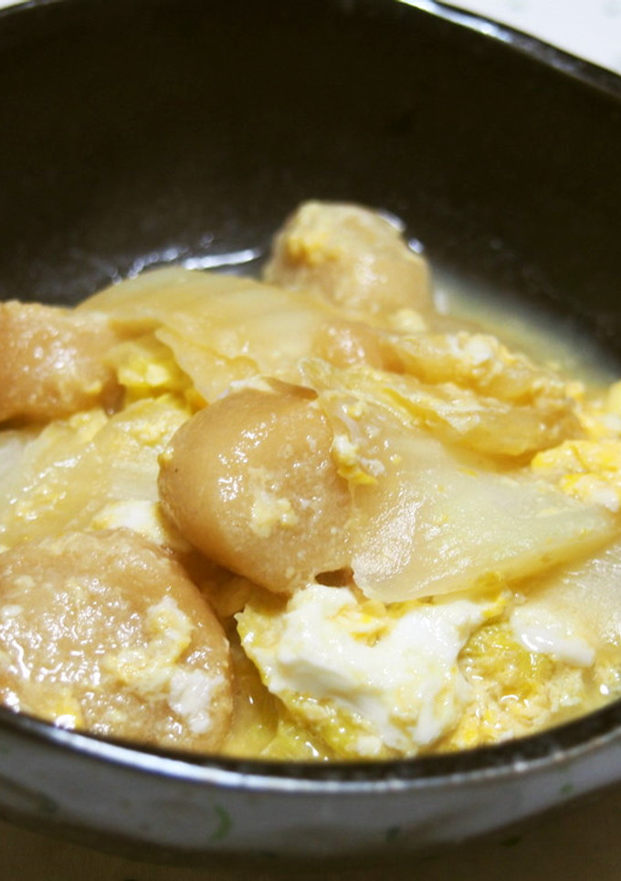 白菜と麩の卵とじ♪ふわふわ食感♪-レシピのメイン写真