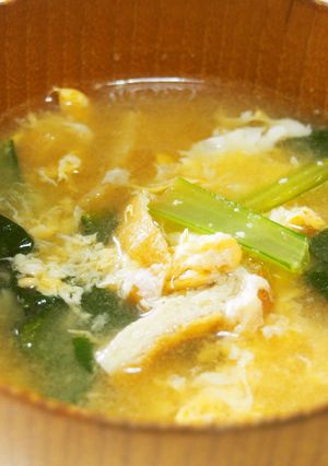 小松菜と卵の味噌汁♪卵ふんわり♪-レシピのメイン写真