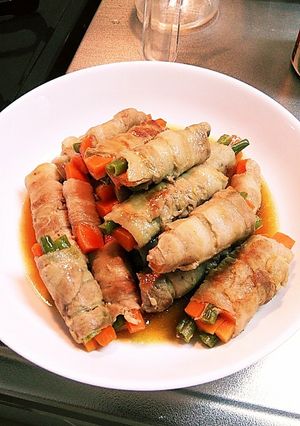 にんじんといんげんの豚バラ巻き-レシピのメイン写真