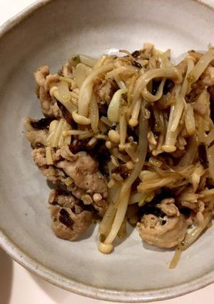 豚こま、塩昆布ショウガ炒め-レシピのメイン写真