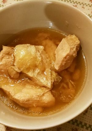 ホロホロ鶏むねのコンソメスープ(圧力なべ-レシピのメイン写真