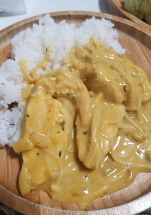 ドイツのクノールでチキンのクリーム煮-レシピのメイン写真