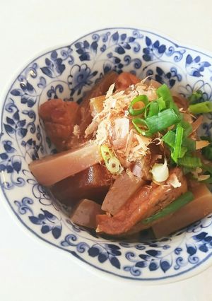 簡単!さつま揚げ、こんにゃく、大根の煮物-レシピのメイン写真