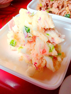 キュウリの代わりに小松菜の茎入りポテサラ-レシピのメイン写真