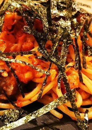 豚肉の塩麹焼きトマトソースパスタ-レシピのメイン写真