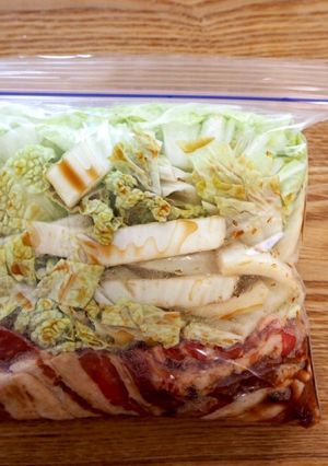 【下味冷凍】豚肉と白菜のすき煮-レシピのメイン写真