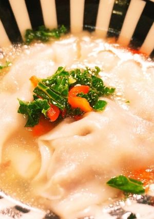 わんこ飯♪鹿肉の水餃子スープ-レシピのメイン写真