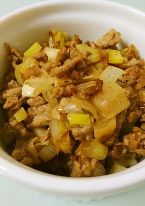 作り置き☆長ネギと挽肉の中華風炒め-レシピのメイン写真