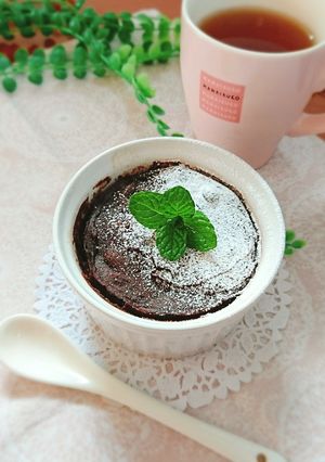 レンジで簡単☆米粉の濃厚チョコケーキ。-レシピのメイン写真