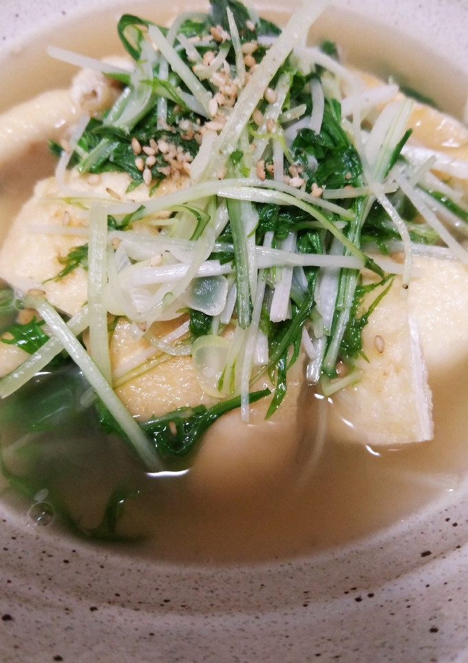 油揚げと水菜のさっと煮-レシピのメイン写真