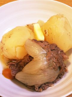 肉じゃが めんつゆ 圧力鍋 牛丼も同時に-レシピのメイン写真