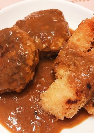 煮込みハンバーグ☆ビーフシチューリメイク-レシピのメイン写真