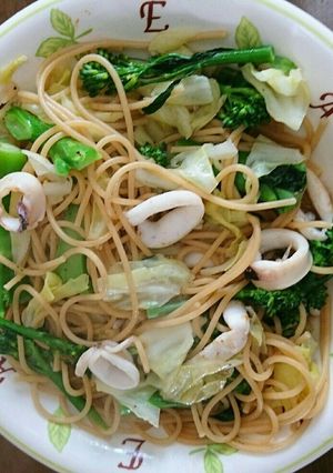 イカとスティックセニョールのスパゲティ-レシピのメイン写真