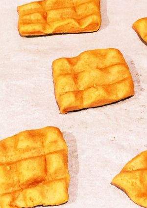 フライパンで玄米粉と発酵バターのワッフル-レシピのメイン写真