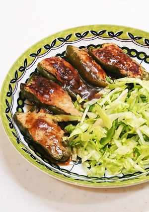 ピーマン肉詰め-レシピのメイン写真