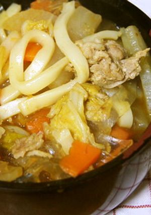 鍋の残り野菜でこくのあるカレーうどん-レシピのメイン写真