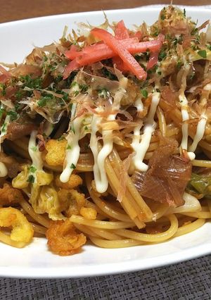 こってり☆お好み焼き風味の“パスタ ”-レシピのメイン写真