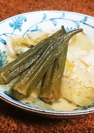 キャベツとオクラの煮びたし-レシピのメイン写真