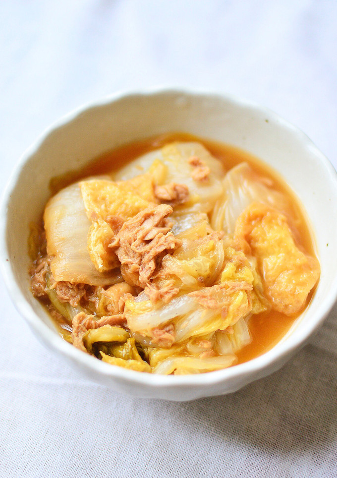 祖母の白菜とツナと油揚げの煮物-レシピのメイン写真