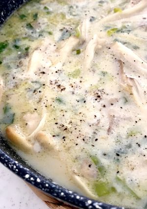 長葱の豆乳スープ。-レシピのメイン写真