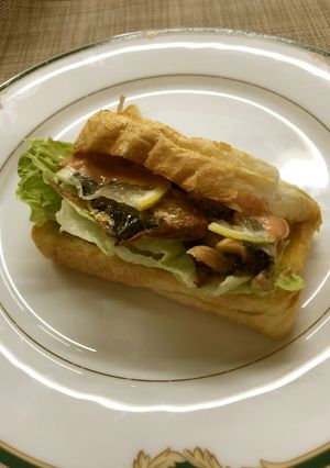 いわしかば焼き缶のサンドイッチ-レシピのメイン写真