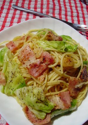 マスタード風味♥新キャベツのスパゲティ-レシピのメイン写真