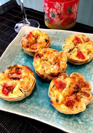 餃子の皮で☆簡単キッシュXmasにも-レシピのメイン写真